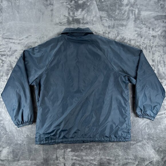 Auburn Sportswear Nylon Coach Jacket Men XL Pony Baseball Softball Vintage 80's - Picture 2 of 16